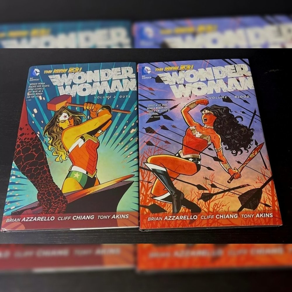 Wonder Woman Hardcover Book Comic Cartoon Anime Volumes 1 & 2 - Blood & …